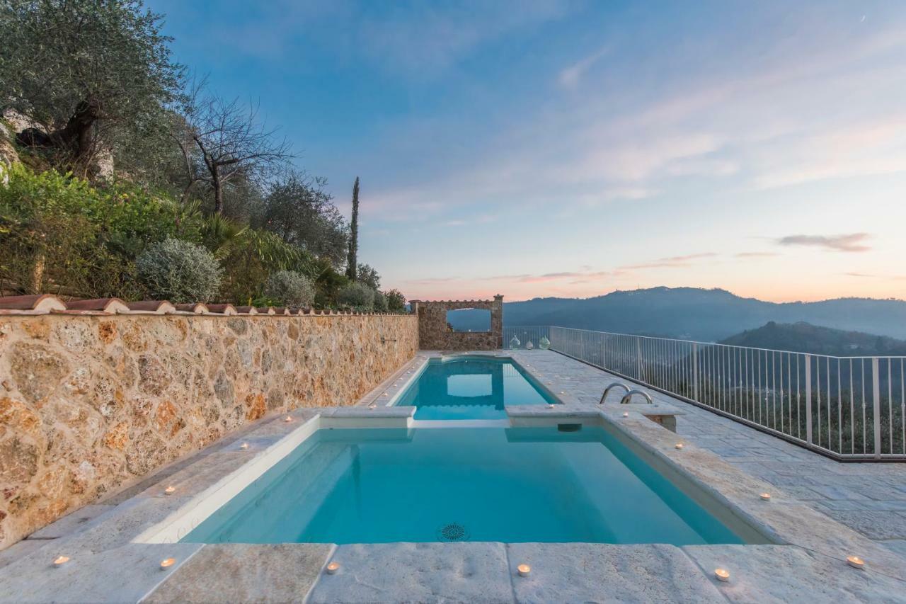 Charming Farmhouse In The Hills, Private Pool, Sea View, Dream Panorama Camaiore Bagian luar foto