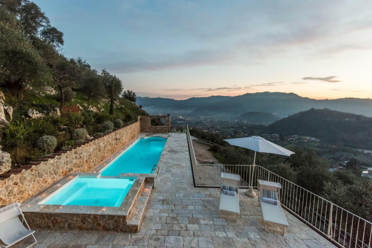 Charming Farmhouse In The Hills, Private Pool, Sea View, Dream Panorama Camaiore Bagian luar foto