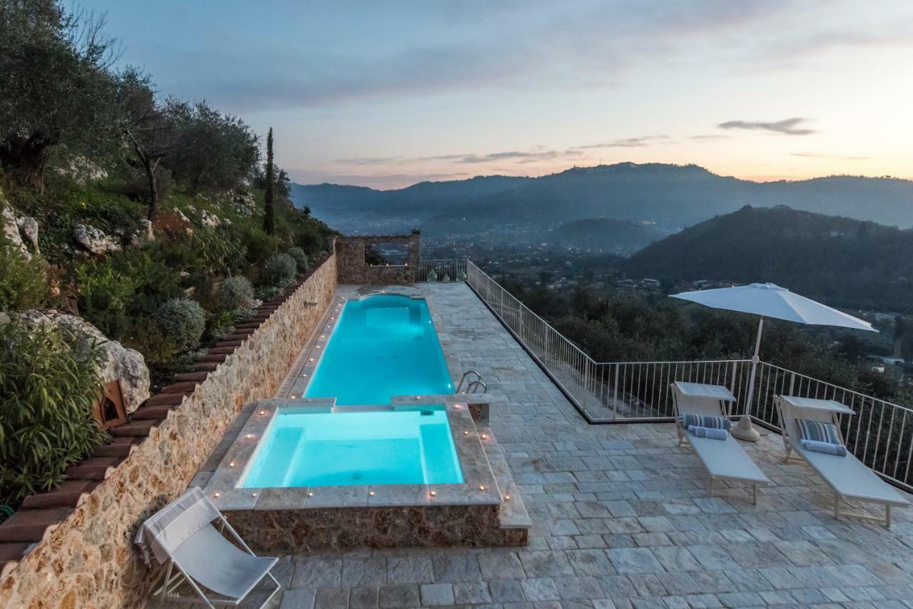 Charming Farmhouse In The Hills, Private Pool, Sea View, Dream Panorama Camaiore Bagian luar foto